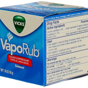 Vicks cough Vaporub Ointment, 1.76 Oz by Vicks (Pack of 2)