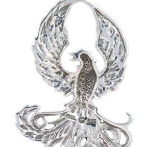 Jewelry Trends Eagle Wing Rising Phoenix Sterling Silver Pendant