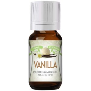 Good Essential - Professional Vanilla Fragrance Oil 10 ml for Candles, Soaps, Lotions, Perfume 0.33 fl oz - Home Fragrance Oil Vanilla - Vanilla Diffuser Oil - Vanilla Fragrance Oil for Body Lotion