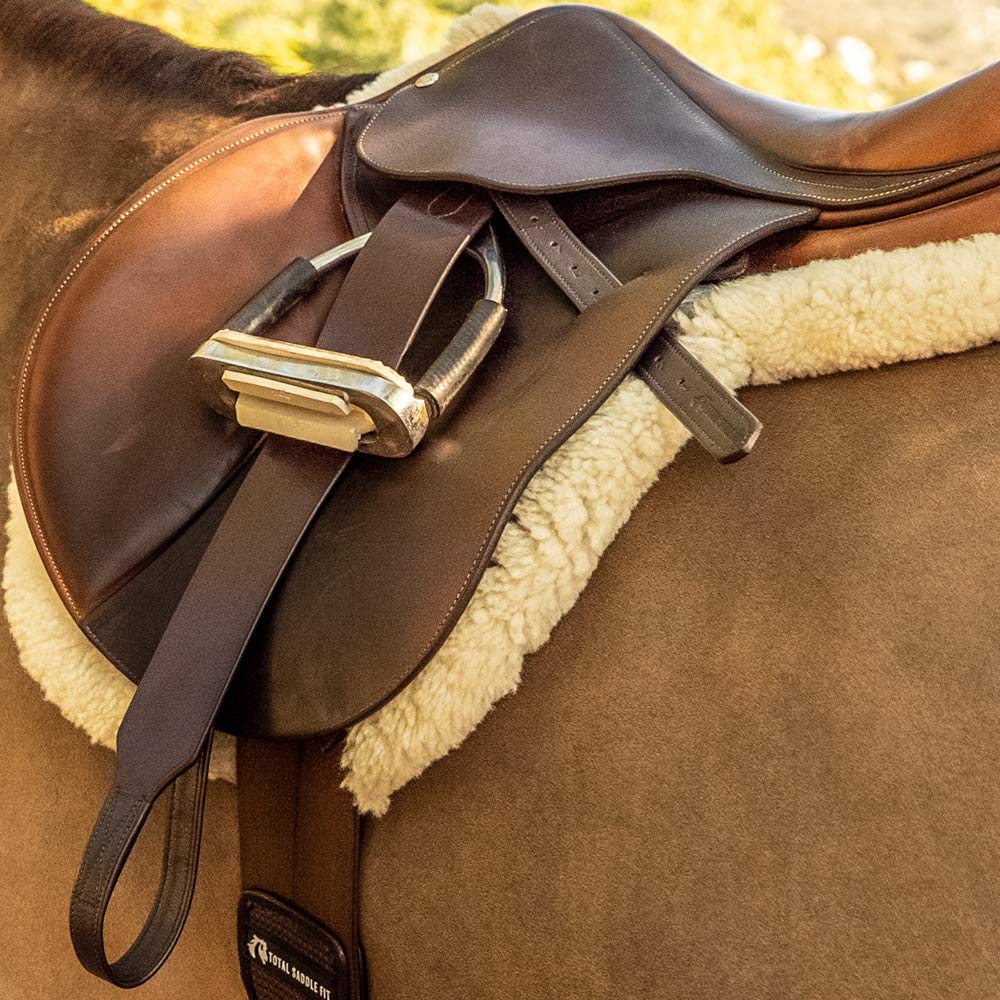 Total Saddle Fit Stability Stirrup Leathers Jump & Dressage Styles - Wide Body English Stirrup Leathers - 54" - Brown