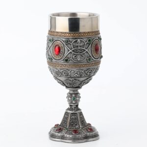 rhinestone jeweled holy grail chalice, 6 1/2 inch