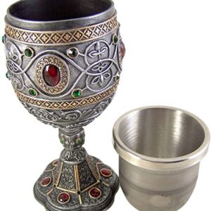 Rhinestone Jeweled Holy Grail Chalice, 6 1/2 Inch