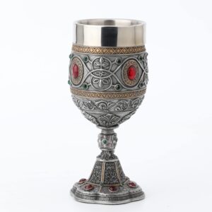 Rhinestone Jeweled Holy Grail Chalice, 6 1/2 Inch