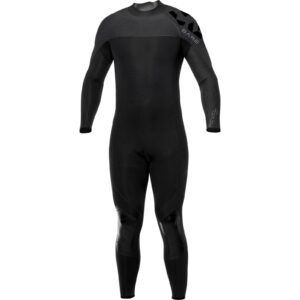 bare 3/2mm revel men's full wetsuit | combines comfort and flexibility | made from a blend of neoprene and laminate | designed for all watersports including scuba diving and snorkeling | grey - m