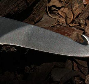 Old Timer 158OT Guthook Skinner 7.3in High Carbon S.S. Full Tang Fixed Blade Knife with 3.5in Blade and Sawcut Handle for Outdoor, Hunting and Camping