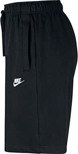 Nike Men's Sportswear Club Short Jersey, Black/White, Medium