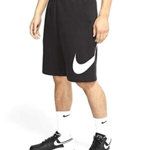 Nike Men's Sportswear Club Short Basketball Graphic, Black/White/White, Small