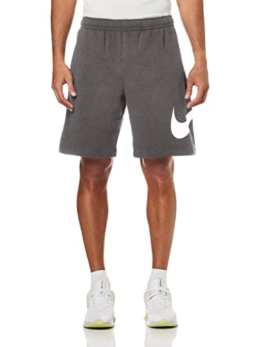 Nike Men's Sportswear Club Short Basketball Graphic, Charcoal Heathr/White/White, Medium