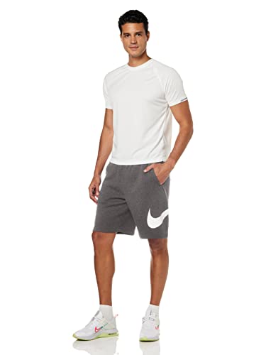 Nike Men's Sportswear Club Short Basketball Graphic, Charcoal Heathr/White/White, Medium