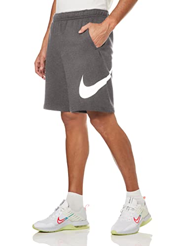 Nike Men's Sportswear Club Short Basketball Graphic, Charcoal Heathr/White/White, Medium