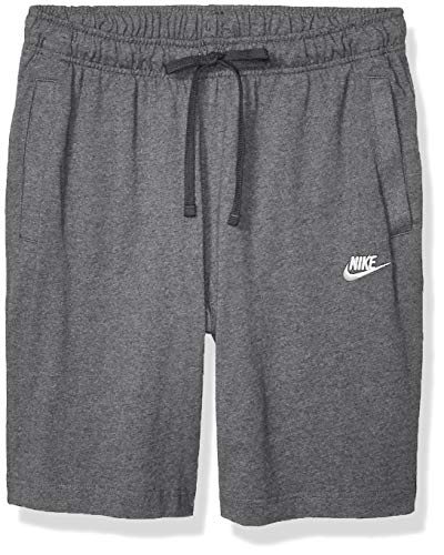 Nike Men's Nike Sportswear Club Short Jersey, Charcoal Heathr/White, Large