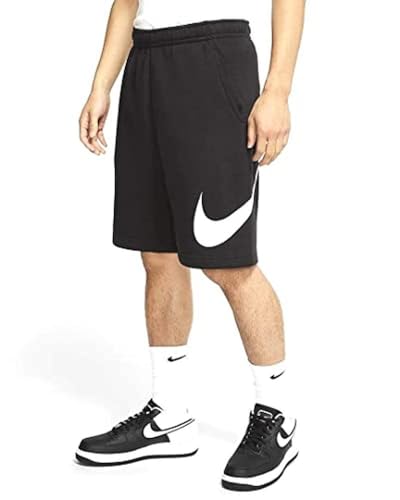 Nike Men's Sportswear Club Short Basketball Graphic, Black/White/White, X-Large