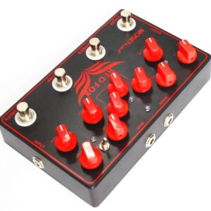 Moskyaudio Red FOX Multieffects 4-in-1 Multi-functional Guitar Effect Pedal with Overdrive, LOOP, Chorus and Delay Effects