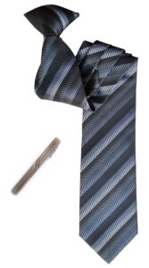 simpowe men's clip on tie 2.75 inches (2.75", grey)