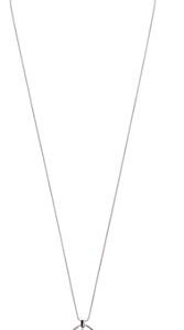 Nine West Women's Silver Adjustable Pendant Necklace, 40" L