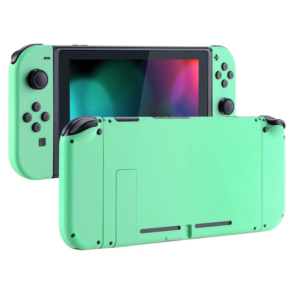 eXtremeRate DIY Replacement Shell Buttons for Nintendo Switch, Mint Green Back Plate for Switch Console, Custom Housing with Full Set Buttons for Joycon Handheld Controller [Only Shell, NO Console]