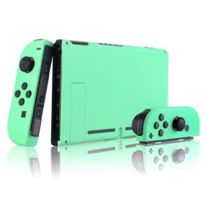 eXtremeRate DIY Replacement Shell Buttons for Nintendo Switch, Mint Green Back Plate for Switch Console, Custom Housing with Full Set Buttons for Joycon Handheld Controller [Only Shell, NO Console]