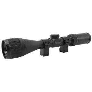 bsa optics outlook 3-9x40 adjustable objective air rifle scope, black