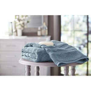 member's mark hotel premier collection 100% cotton luxury bath towel - denim blue