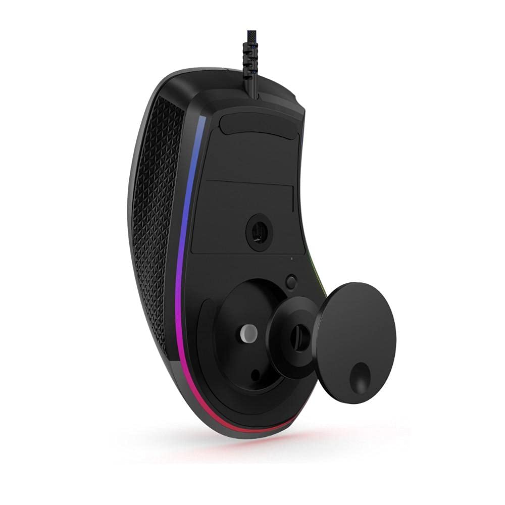 Lenovo Legion M500 RGB Gaming Mouse, Up to 16000 DPI 50G 400Ips, 7 Programmable Buttons, 3 ZONE 16.8Milion Colors RGB, 10G optional Magnet Weight, 3 Onboard Profile, 50 Million L/R Button Durability