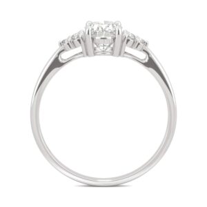 Charles & Colvard 14K White Gold Moissanite 7x5mm Oval Engagement Ring-size 7.5 1.02cttw DEW