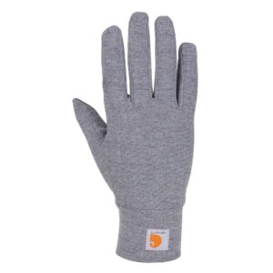 carhartt womens heavyweight force liner cold weather gloves, shadow heather, medium us