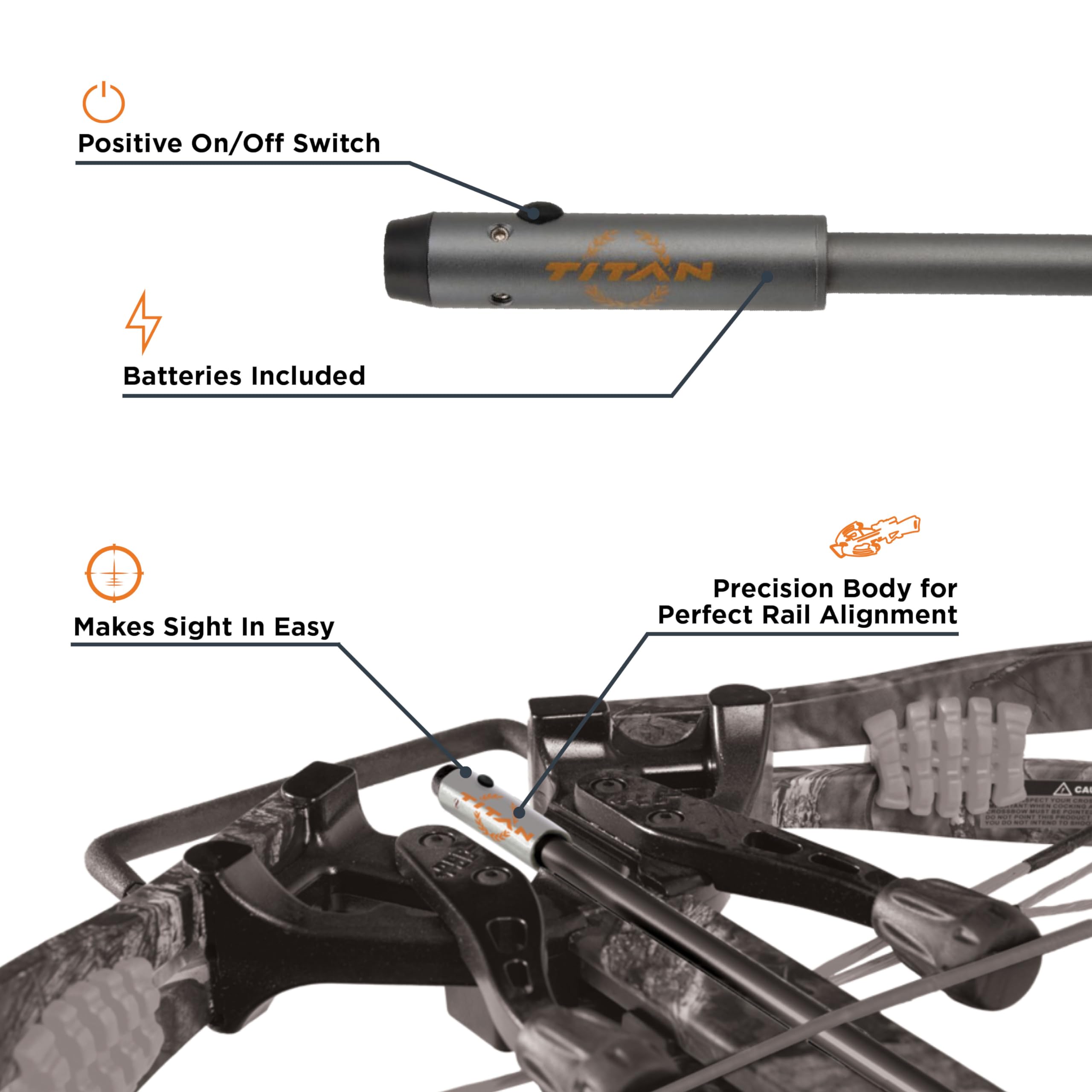 Allen Company Titan™ Crossbow Red Laser Boresighter, Gray/Orange