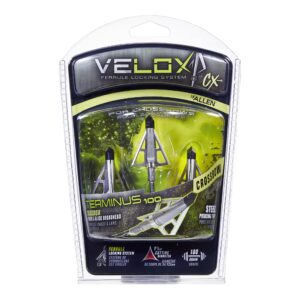 Allen Company Velox CX Terminus 3 Blade Crossbow Broadhead by Allen Company, 100 Grain, Metal