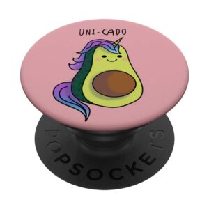 uni cado yummy pink avocado unicorn christmas birthday gift popsockets popgrip: swappable grip for phones & tablets