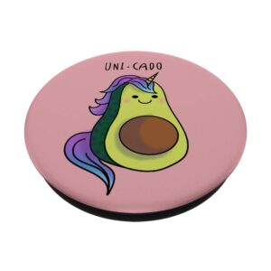 Uni Cado YUMMY PINK Avocado Unicorn Christmas Birthday Gift PopSockets PopGrip: Swappable Grip for Phones & Tablets