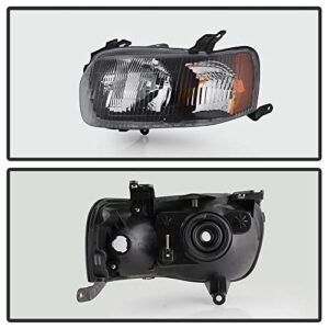 ACANII - For 2001 2002 2003 2004 Ford Escape Black Housing Headlighs Headlamps Replacement Driver & Passenger