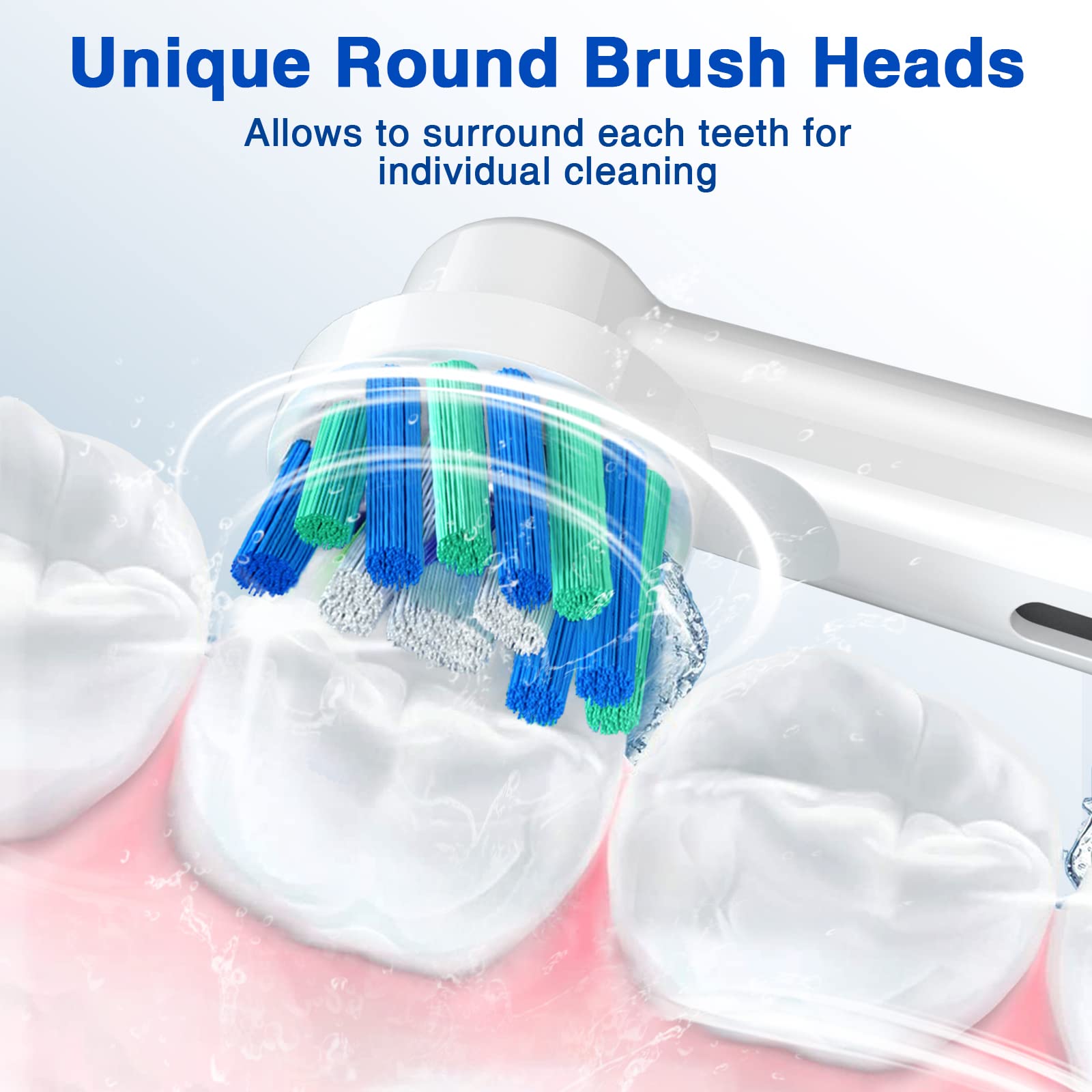 Replacement Brush Heads for Oral B, 16 Pcs Toothbrush Replacement Heads Compatible with Oral B Pro1000 Pro3000 Pro5000 Pro7000, Includes 4 Floss, 4 Cross, 4 Precision & 4 Whitening Brush Heads