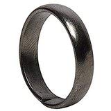 Jinali Gems Real Black Horse Shoe Shani Dosh Removal Iron Ring for Unisex, Horn, Agate