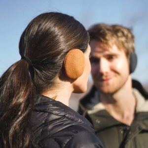 EarCaps JourneyOut Fleece Bandless Ear Warmers/Ear Muffs For Men & Women (Smoke, Medium)