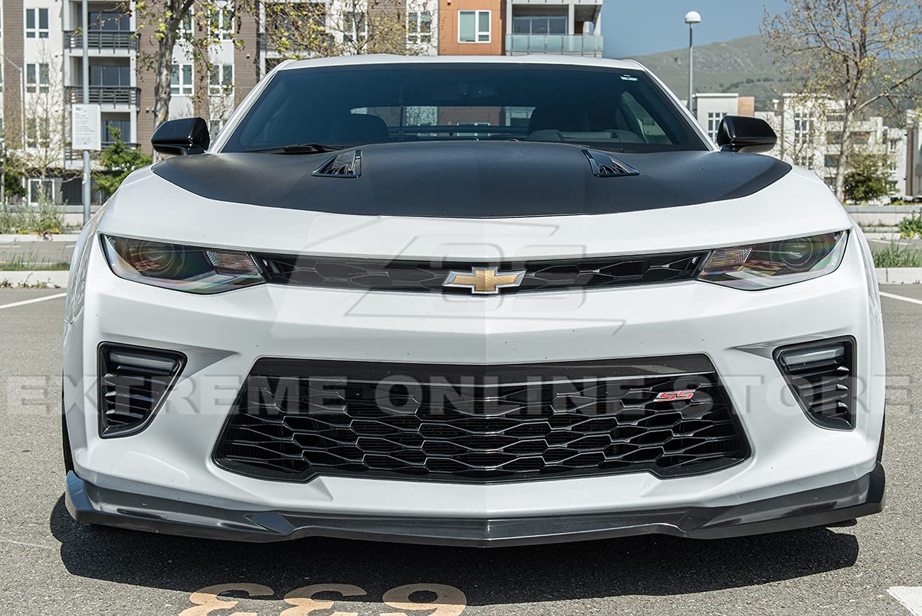 Replacement for 2016-Present Chevrolet Camaro SS 2019-Present Chevrolet Camaro LT LS RS | ZL1 Style Front Bumper Lower Lip Splitter (ABS Plastic - Matte Black)