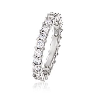 Ross-Simons 1.35 ct. t.w. CZ Eternity Band in Sterling Silver. Size 8