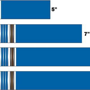 White Water Archery Non-Laminated Blue Background Brown Stripe Traditional 18 Crest Arrow Wraps 15 pk Choose Length Width (8, 1.12)