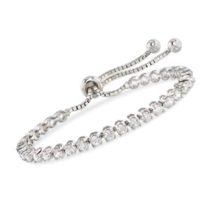 Ross-Simons 3.50 ct. t.w. CZ Bolo Tennis Bracelet in Sterling Silver