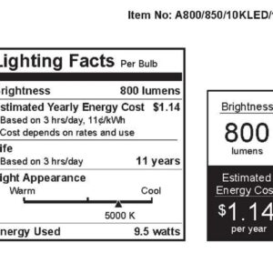 BULB LED A19 DAY 10W