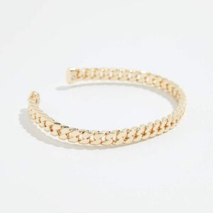 SHASHI Women's Chain Cuff Bracelet, Gold, One Size