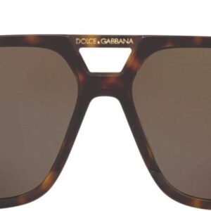 Dolce & Gabbana DG 4354 502/73 Havana Plastic Square Sunglasses Brown Gradient Lens