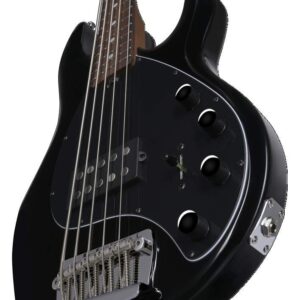 Sterling By MusicMan 5 String Bass Guitar, Right, Black (RAY35-BK-R2)