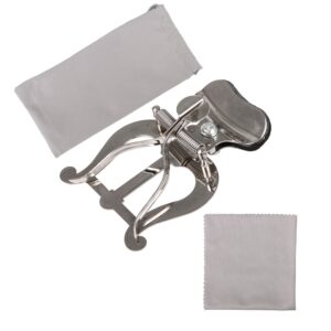 lovermusic lovermusic silver clamp-on holder marching lyre replacement for trombone