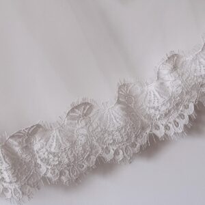 Grettytling Lace Wrap Shawl with Embroidered Lace Tulle Wedding dress cover up