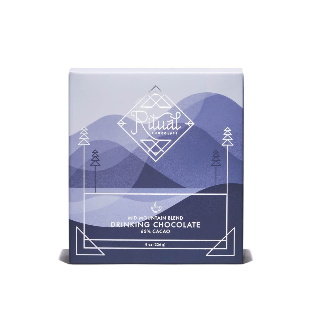 Ritual Drinking Chocolate, Mid Mountain Blend 65% Cacao, Notes of Strawberries, Fudge & Graham Cracker, 8 oz