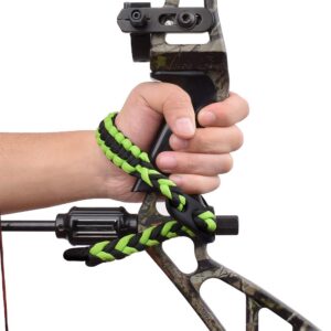 yls bow slings archery wrist sling compound bow easy carry adjustable for hunting shooting green