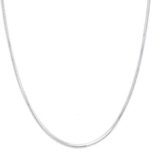 Sterling Silver 2MM, 2.5MM, 3MM, 4MM, 5MM Solid Round Snake Chain Necklace- Flexible Snake Chain Necklace, Round 925 Sterling Silver Necklace,Made In Italy, Jewelry Accesorries Gadgets