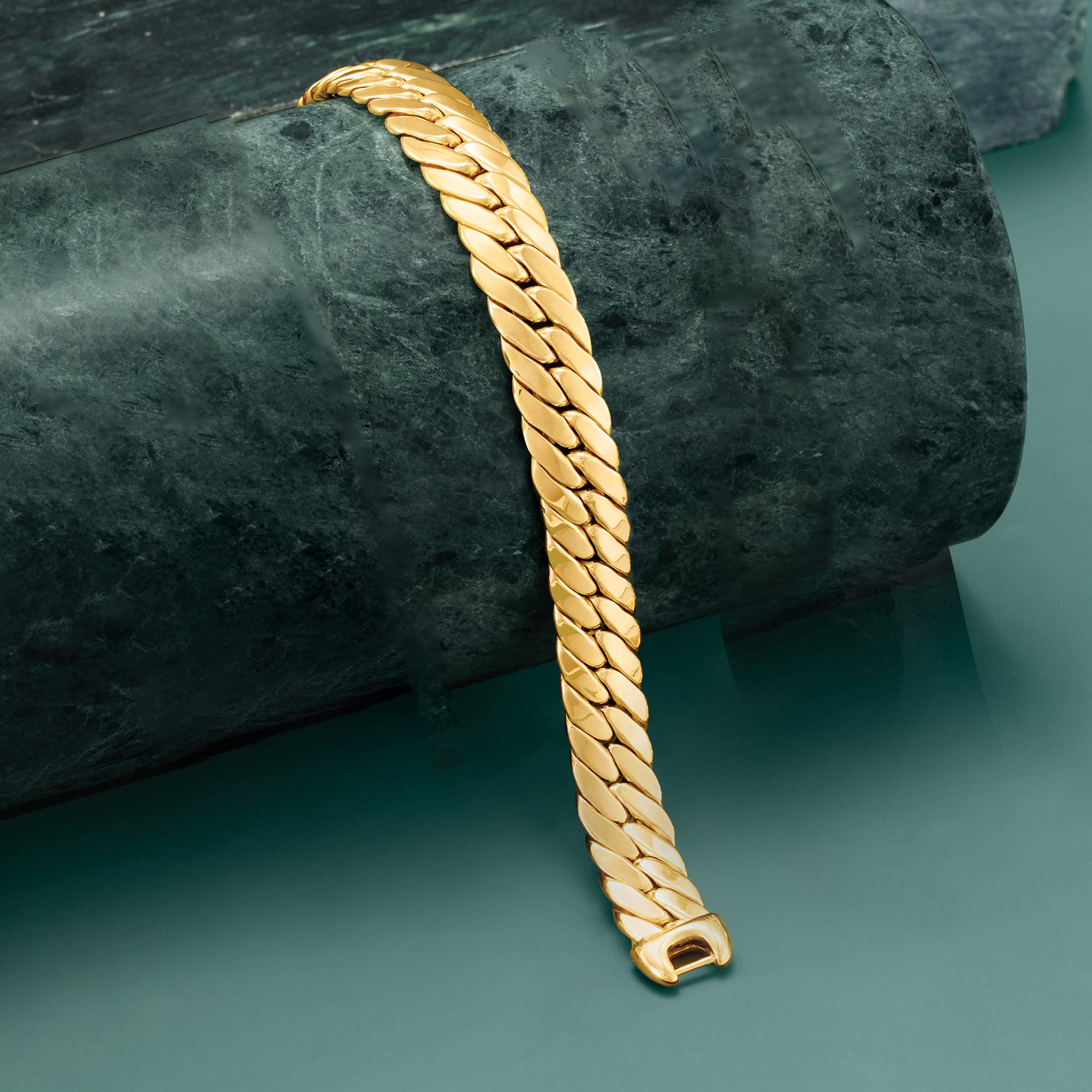 Ross-Simons Italian 14kt Yellow Gold Cuban-Link Bracelet. 7 inches