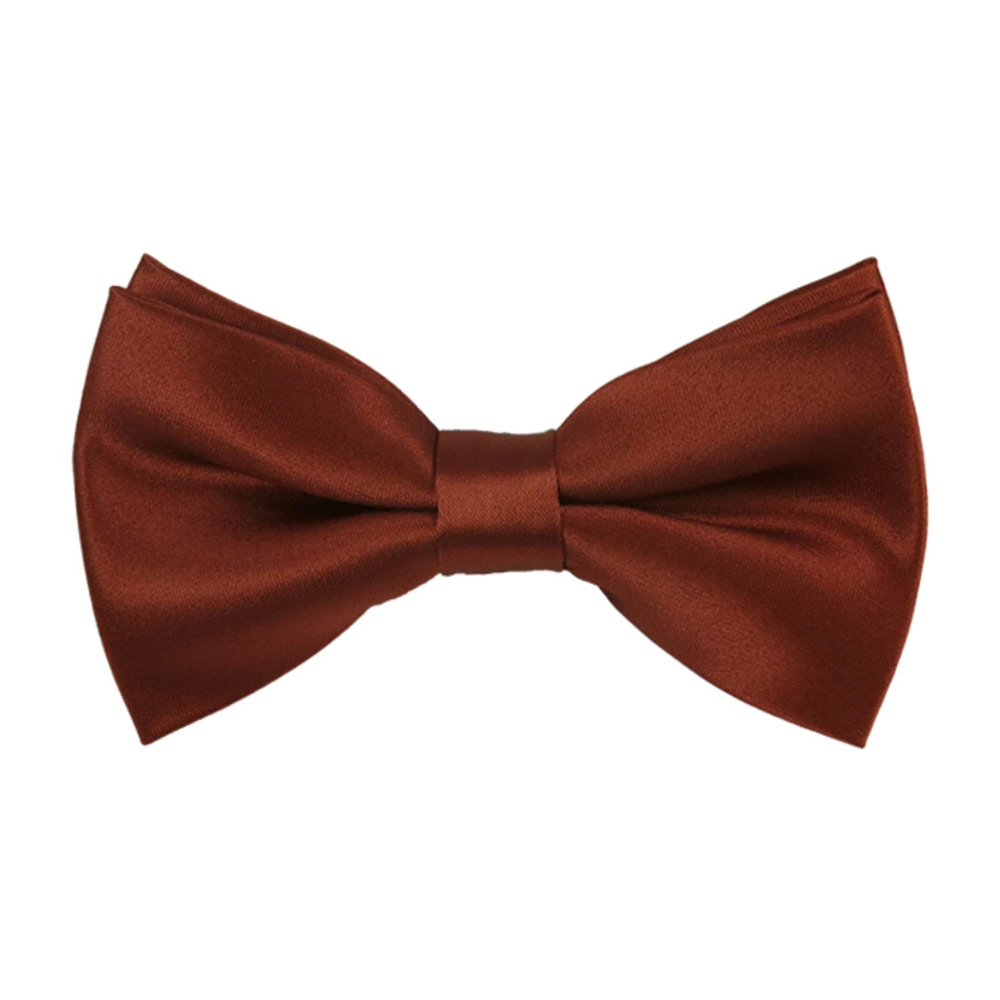 Romano Manzini Solid Cinnamon Color Men's Pre-Tied Bow Tie