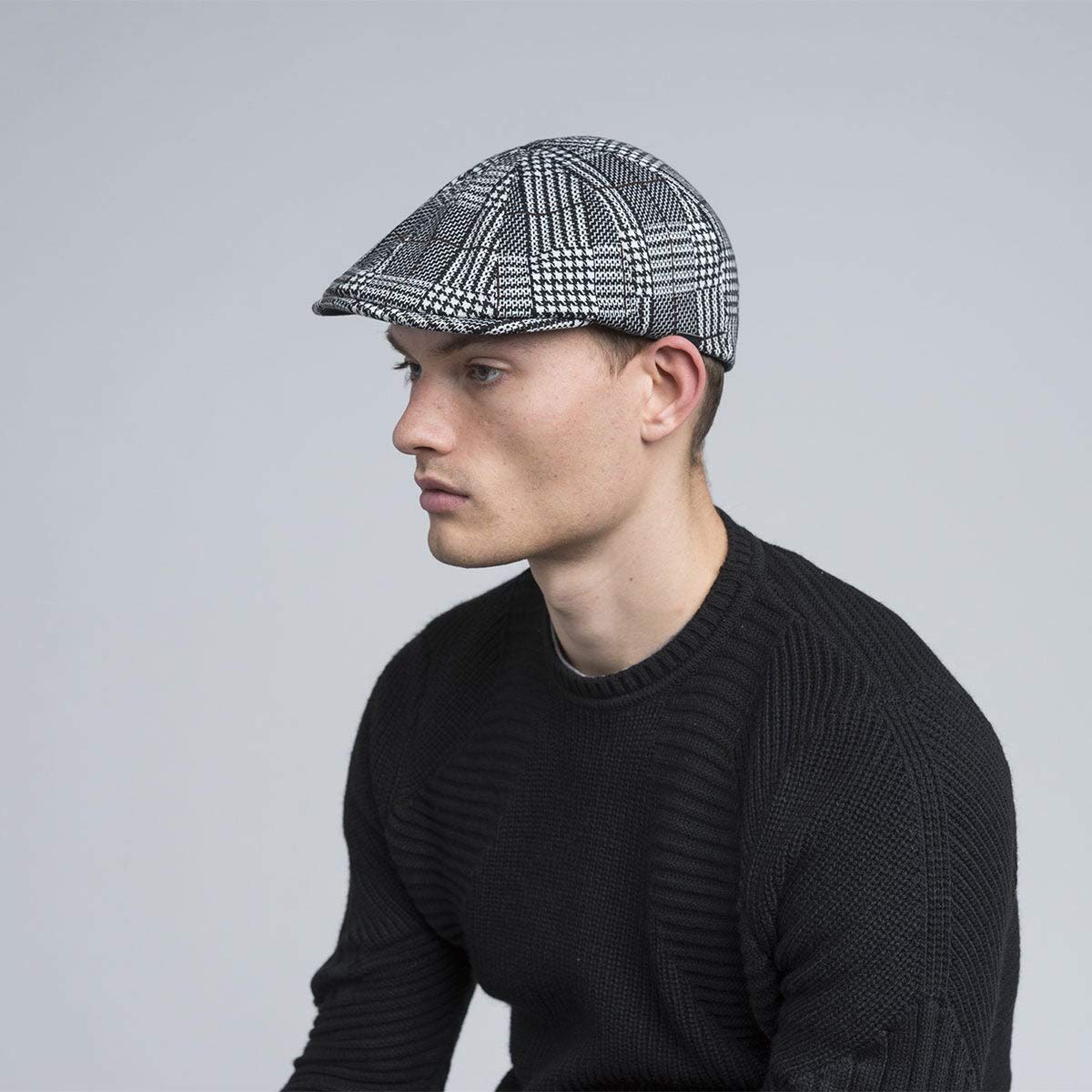 Kangol Pattern Flexfit Cap - Black Plaid/S/M Black Plaid, Small-Medium